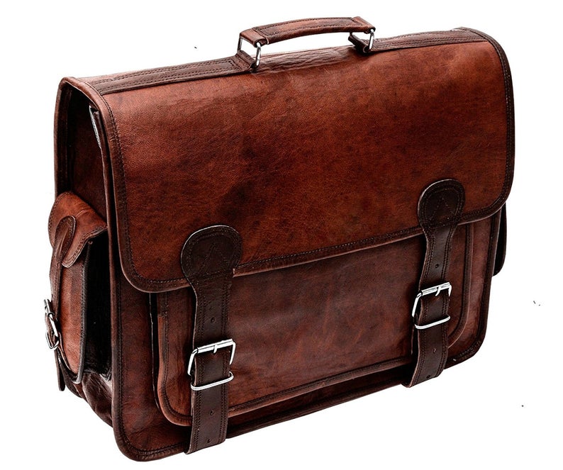 Vintage Computer Leather Bag