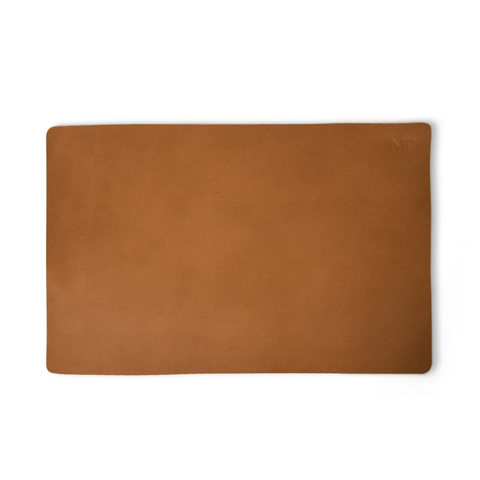 Caramel Luxe Leather Desk Mat + Mouse Pad