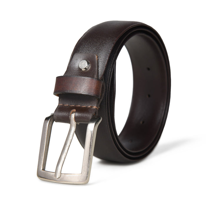 Rich Dark Brown Formal Leather Belt