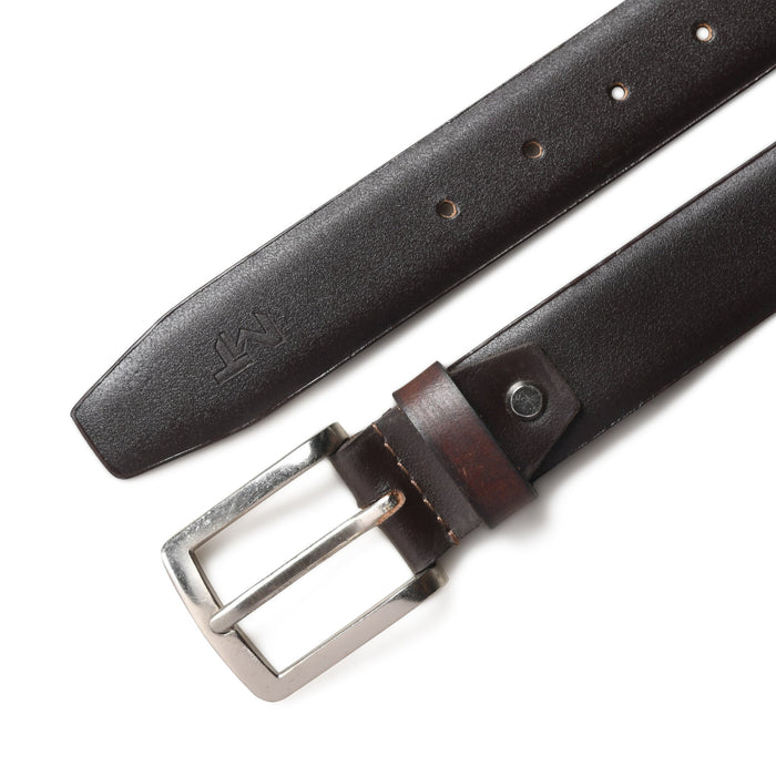 Rich Dark Brown Formal Leather Belt