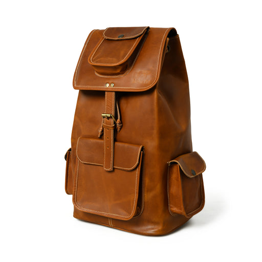 buffalo leather backpack for men Earthtone Trekking Buffalo Backpack