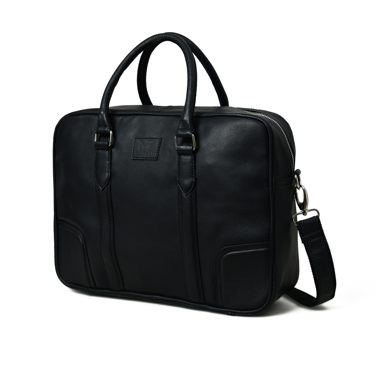Texas Black Leather Briefcase — Classy Leather Bags