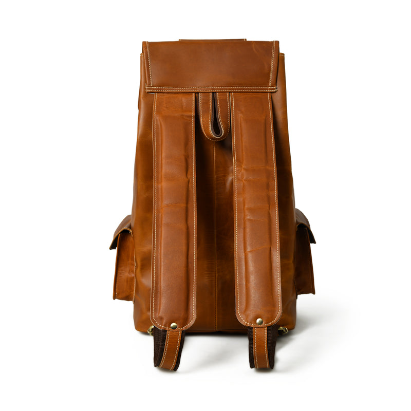 buffalo bags backpack leather Earthtone Trekking Buffalo Backpack