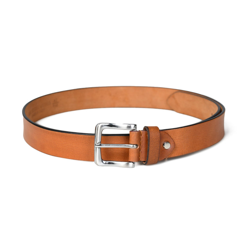 Ceinture classique en cuir beige