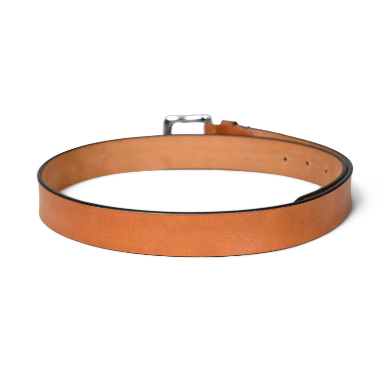 Ceinture classique en cuir beige
