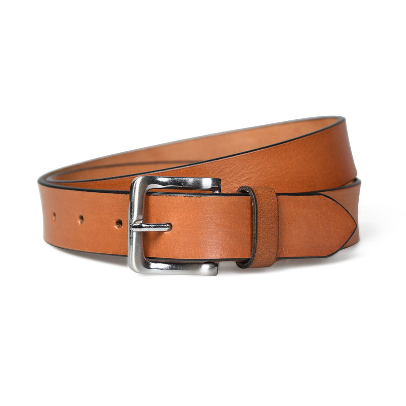Ceinture classique en cuir beige