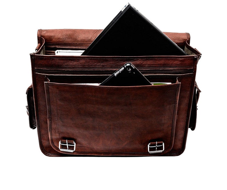 Bags Original Computer Vintage Computer Leather Bag — Classy Leather Bags