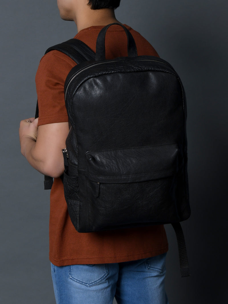 Black Leather Backpack Handcrafted 16 Inch Genuine Leather — Classy Leather Bags Black Leather Backpack Handcrafted 16 Inch Genuine Leather — Classy Leather Bags