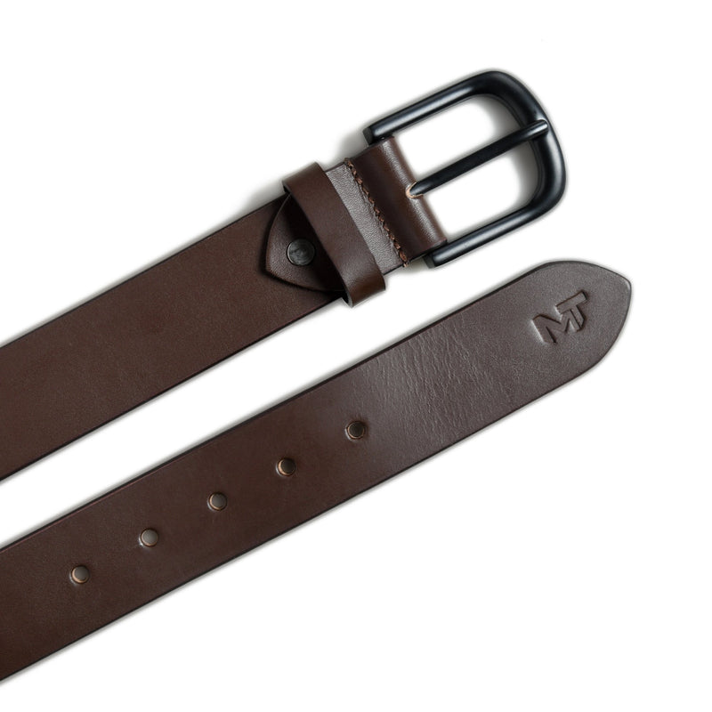 Ceinture en cuir marron Prestige