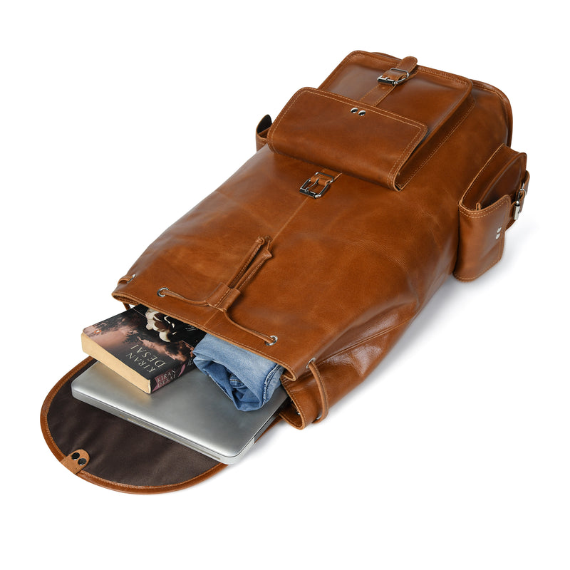 dasein buffalo faux leather studded backpack Kingston Tanned Backpack