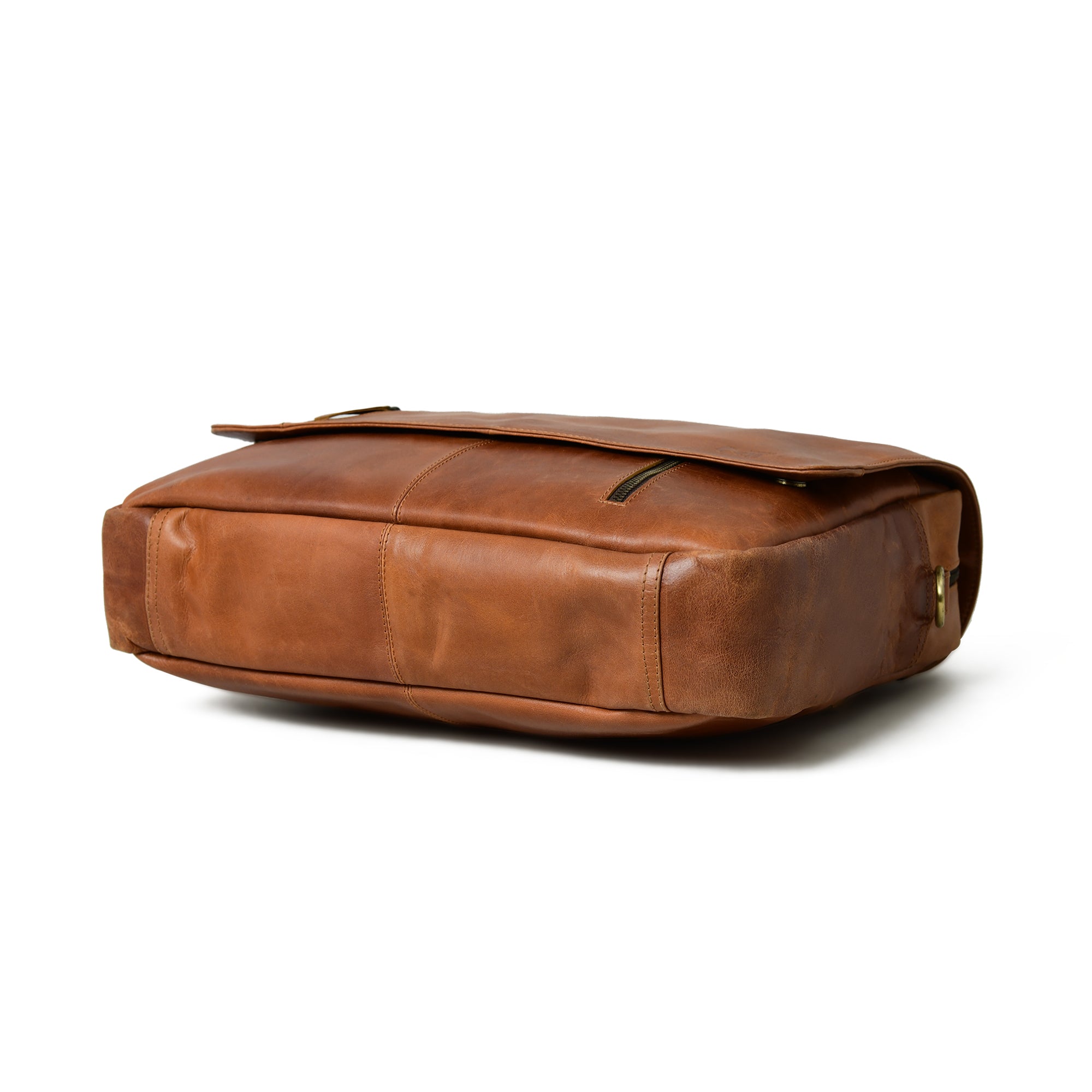 Wilson Tan Buffao Leather Crossbody Office Bag 16 Inch — Classy