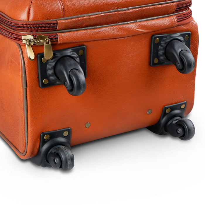 Tan Brown Cabin Trolley Suitcase