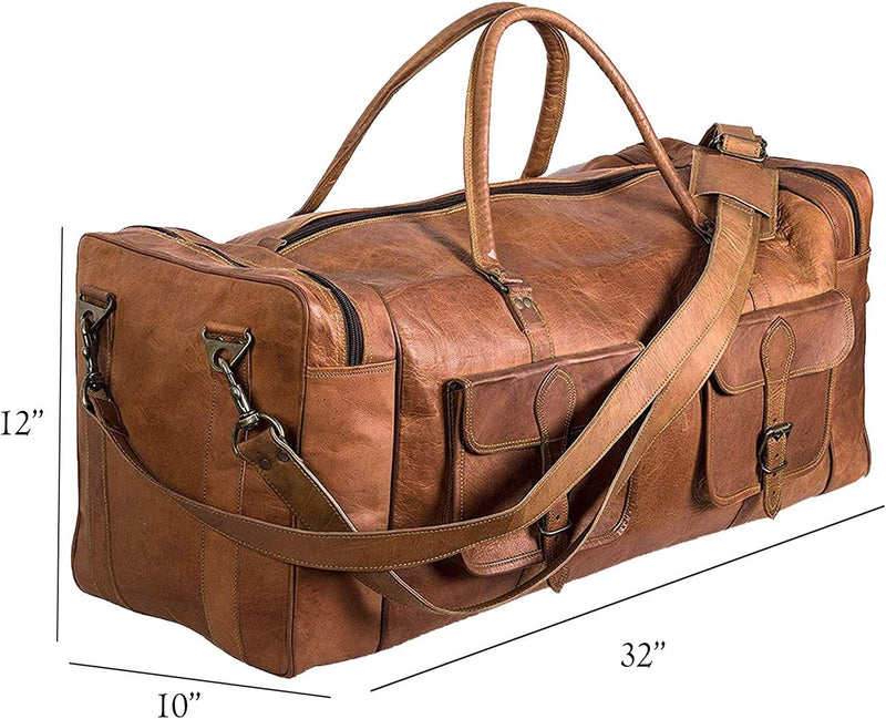 Extra Large Weekender Duffle Bag – Full Grain Leather