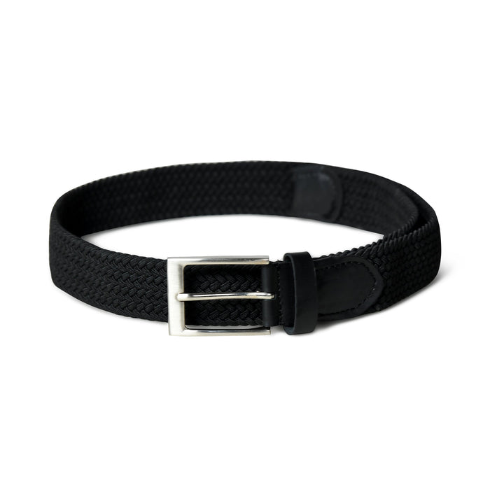 Braided Black Canvas Belt