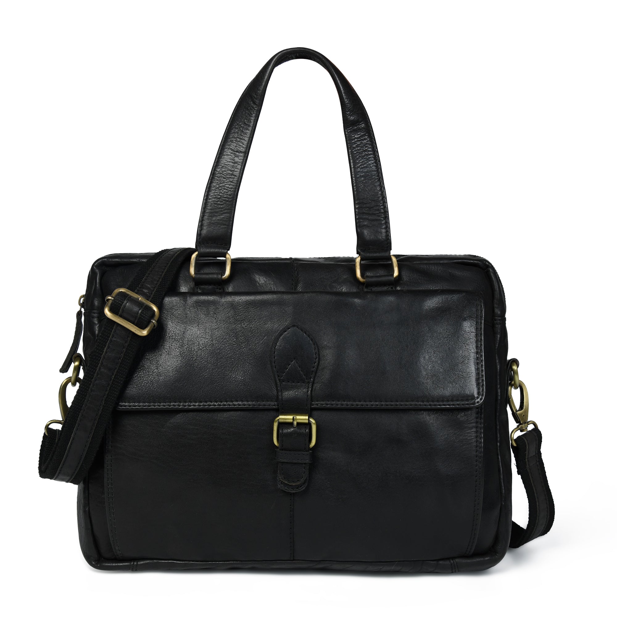 The Modern Black Leather Briefcase Sleek Business Bag for Men