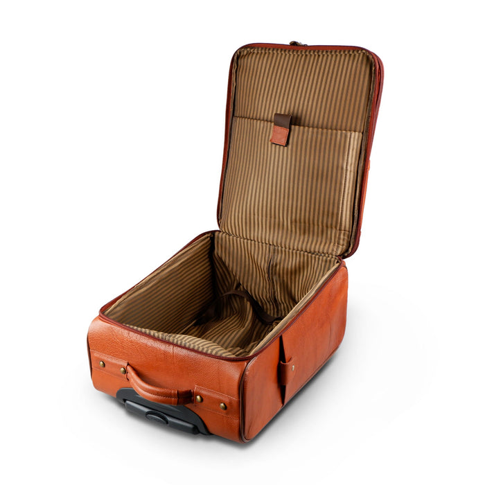 Tan Brown Cabin Trolley Suitcase