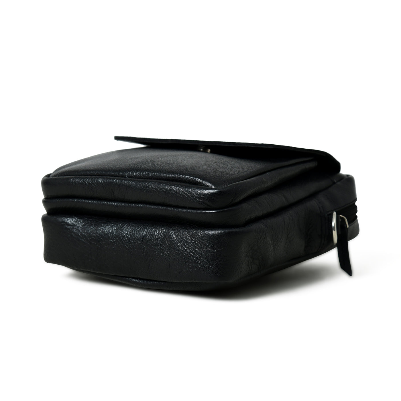 Enzo Black Side Messenger — Classy Leather Bags