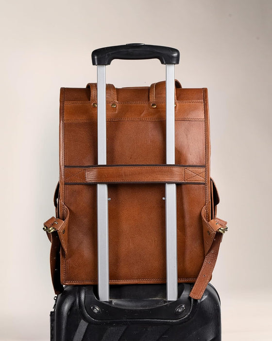 Mochila de cuero vintage