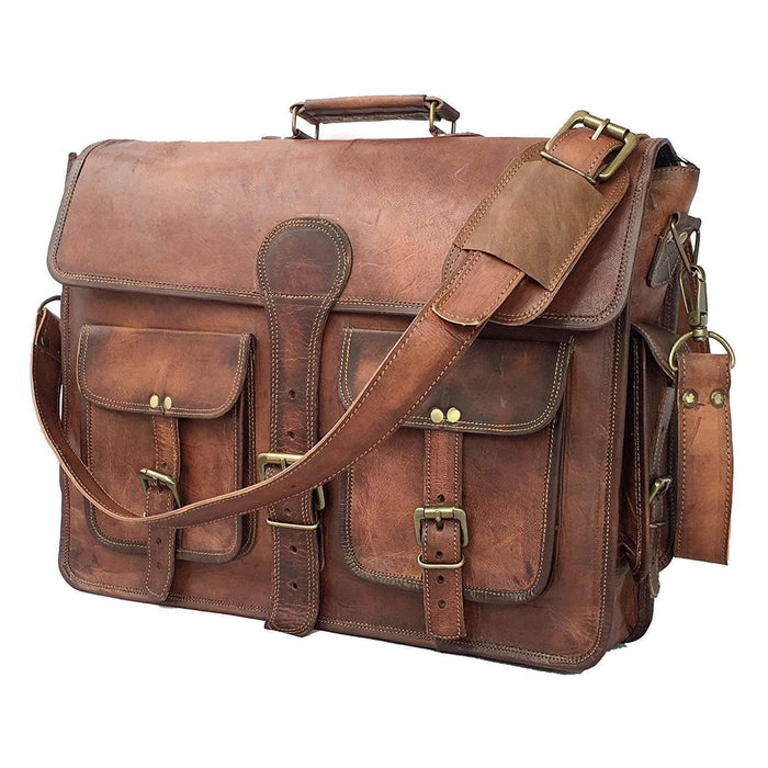 Vintage Handmade Leather Briefcase
