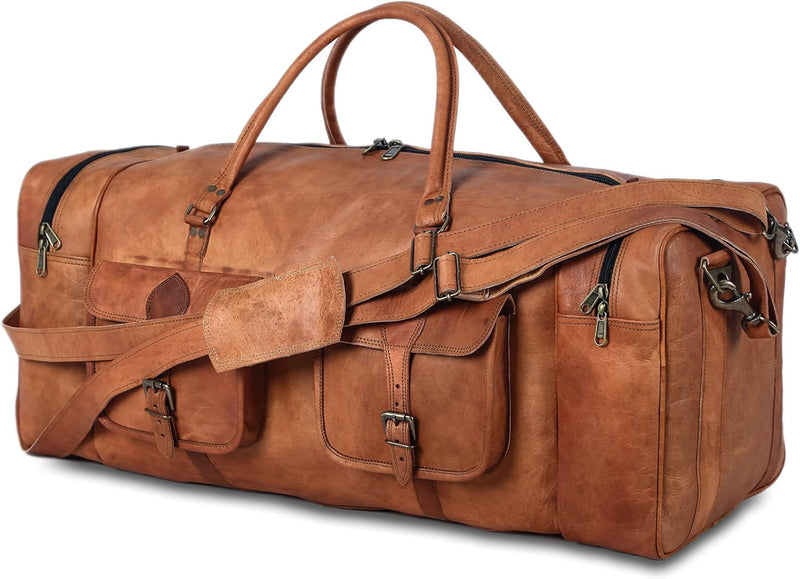 Extra Large Weekender Duffle Bag – Full Grain Leather