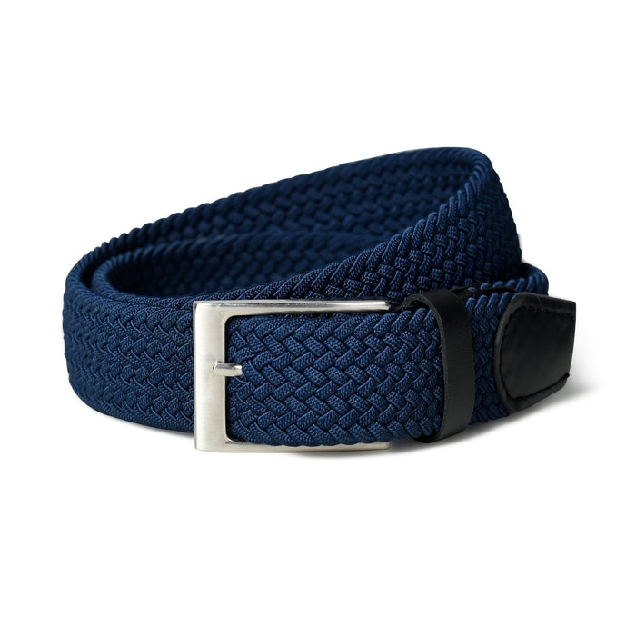 Braided Blue Canvas Belt