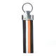 Multi-colored Leather Stripped Keychain
