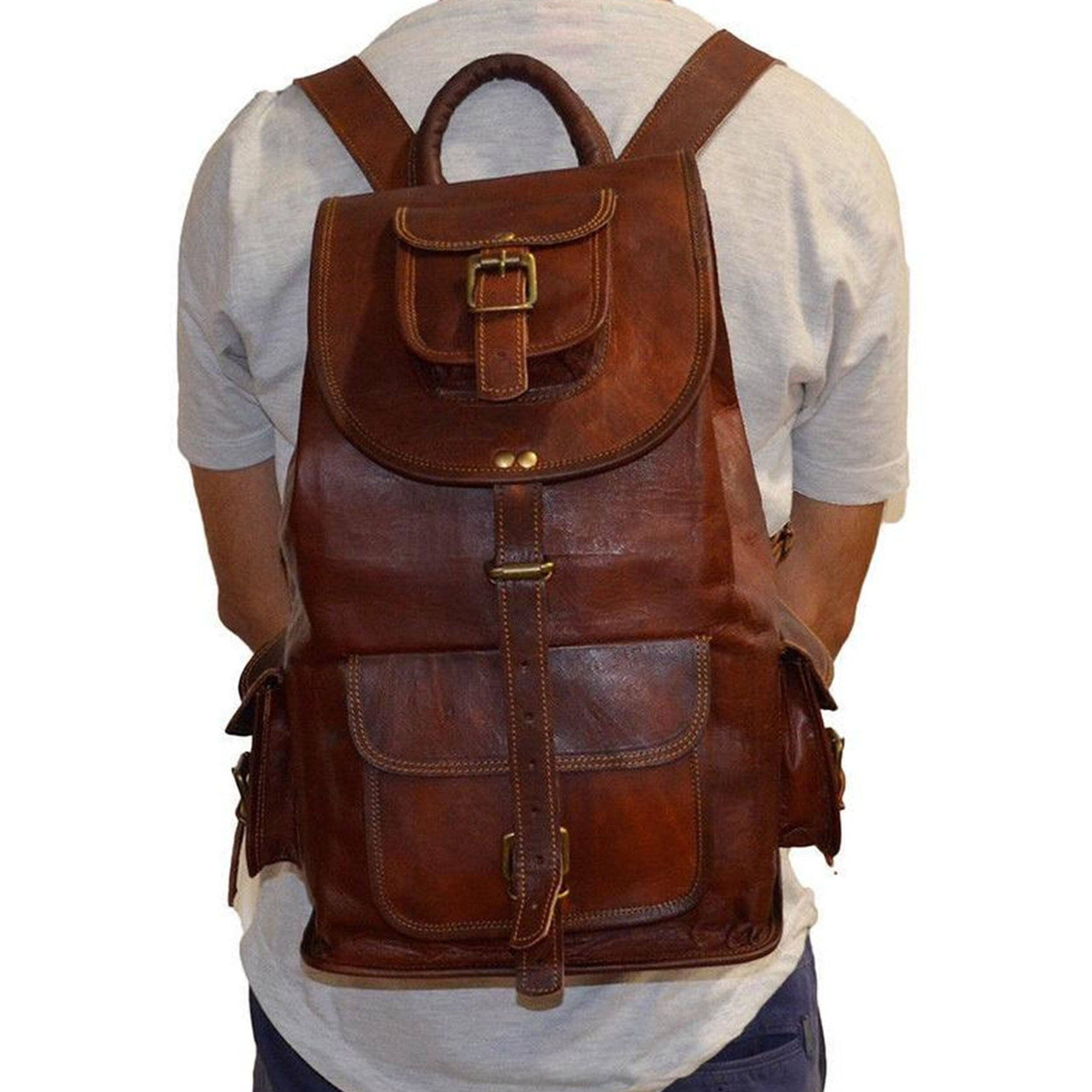 Classy Leather Bags Hiking Backpack - Thumbnail 3