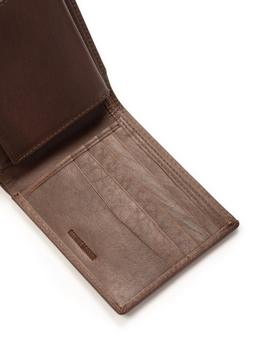 Wealth Ward Brown Bi-folded Wallet