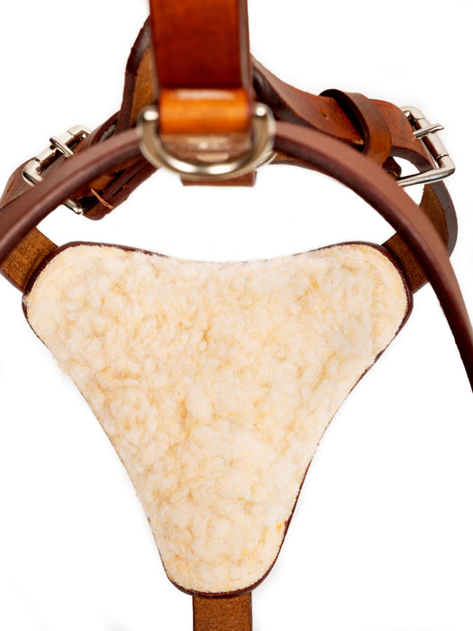 Tan Leather Dog Harness