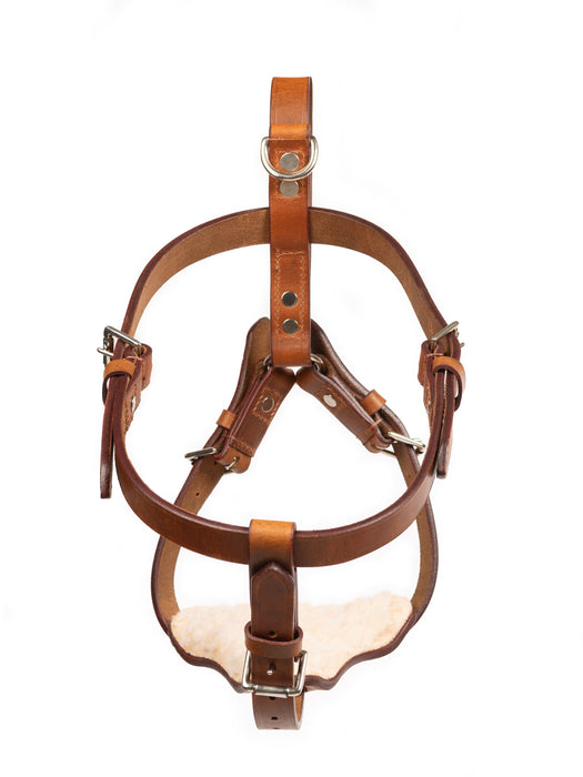 Tan Leather Dog Harness