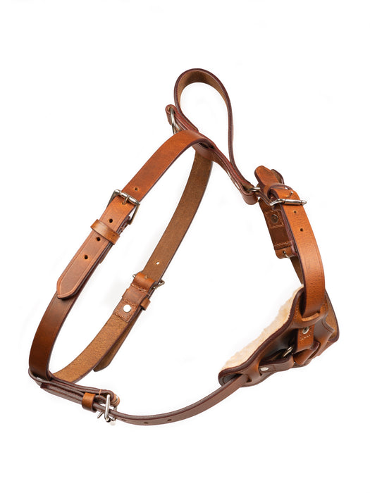 Tan Leather Dog Harness