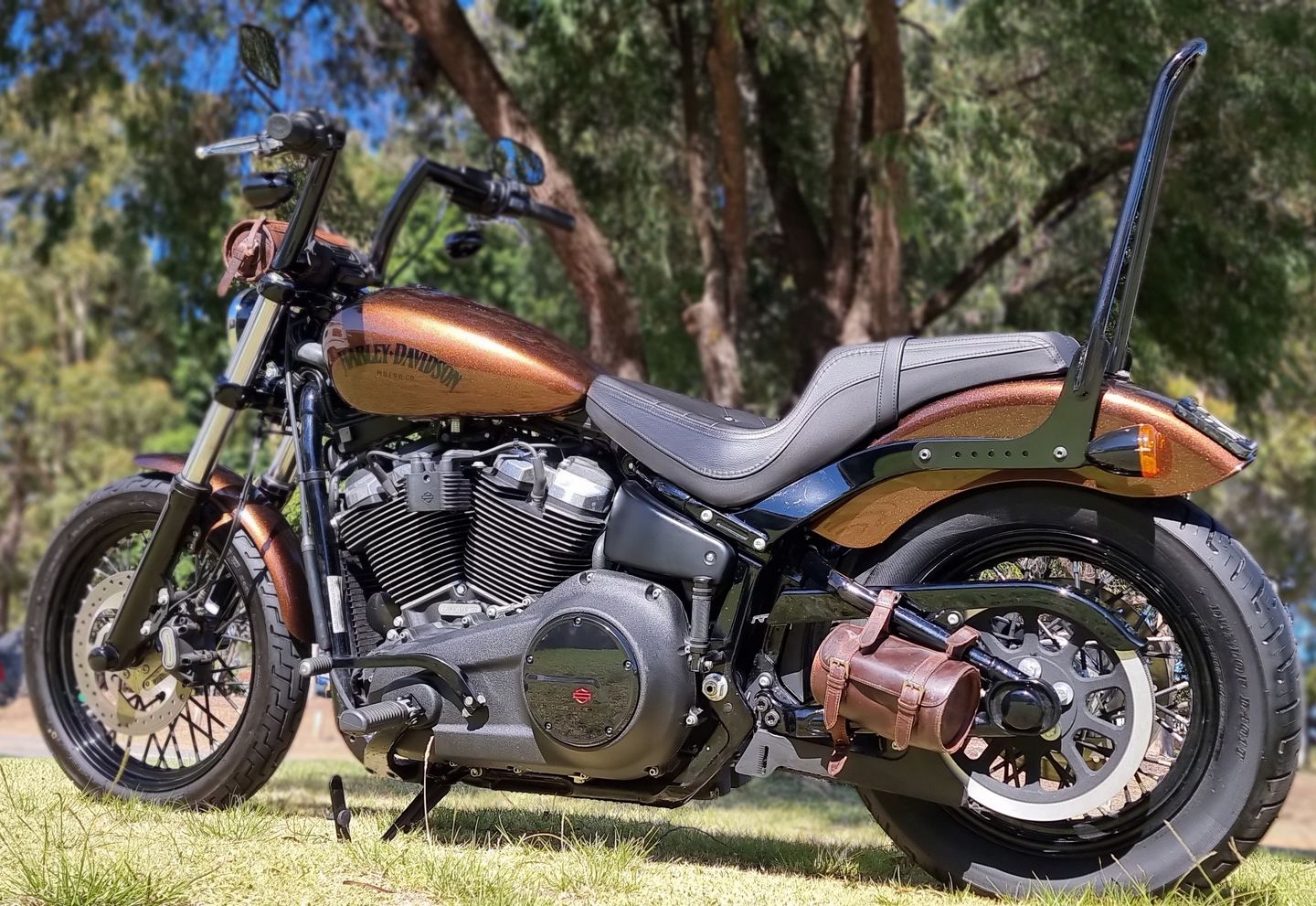 Grayson Leather Motorbike Side Pouch | Motorcycle Saddle Bag