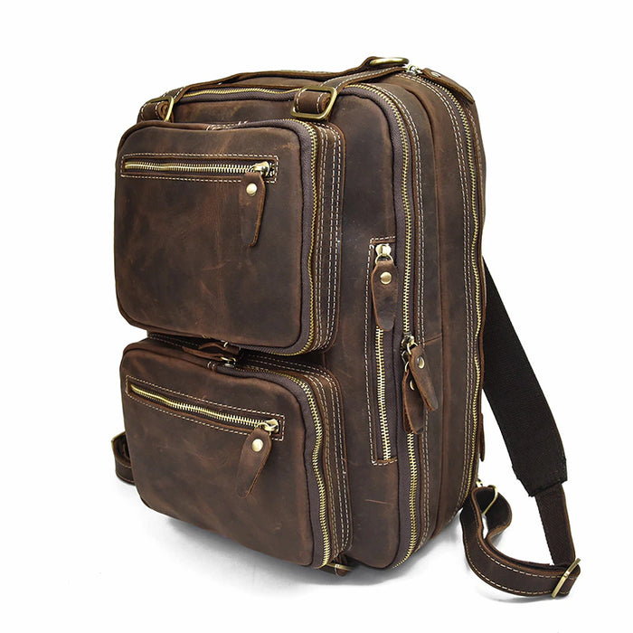 Dublin Leather Backpack Briefcase 2-in-1