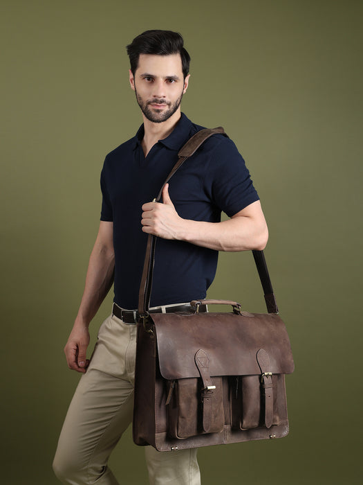 Buffalo Leather Messenger Bag