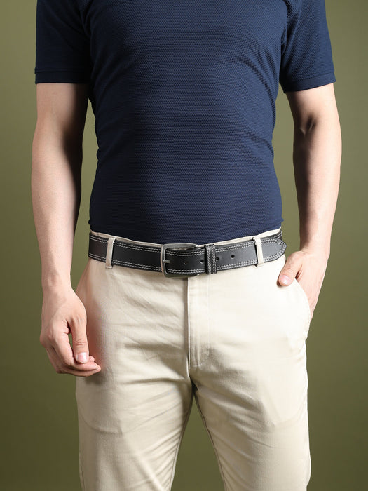 Midnight Ranger Black Leather Belt