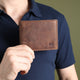 Cartera de cuero de búfalo para hombre - Cazador