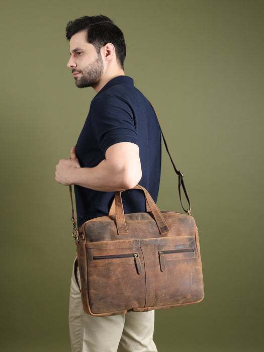 Manhattan Leather Office Briefcase