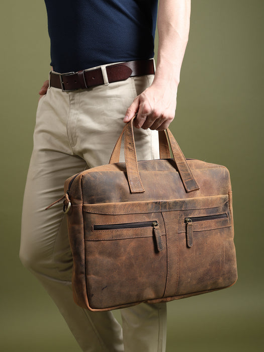 Manhattan Leather Office Briefcase