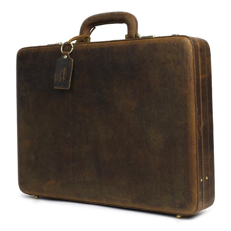 Hunter Leather Office Travel Suitcase