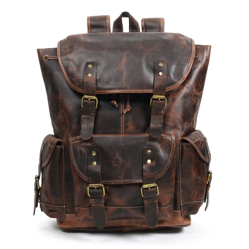 Metro Leather Office Laptop Backpack 16 Inch Vintage Bags — Classy Leather Bags