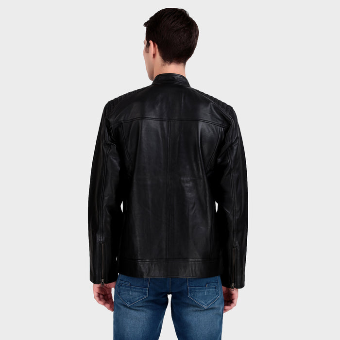 Heritage Classic Black Leather Jacket