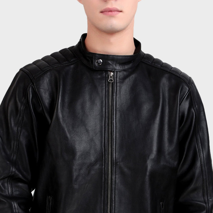 Premium Men’s Black Leather Jacket