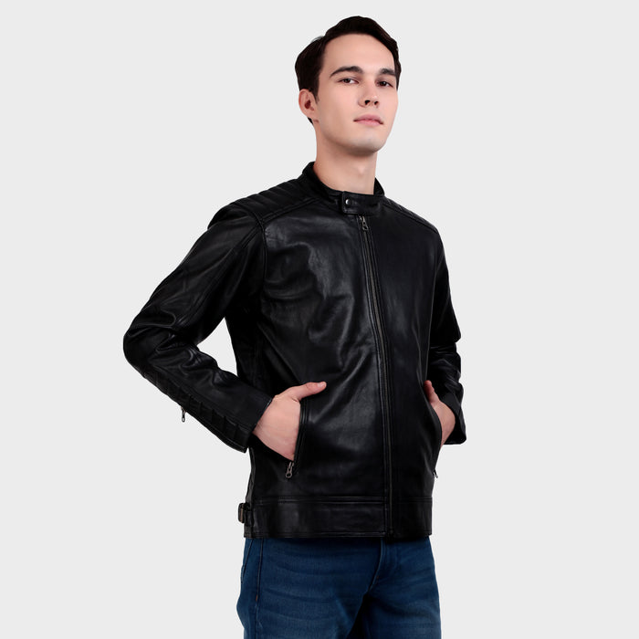 Premium Men’s Black Leather Jacket