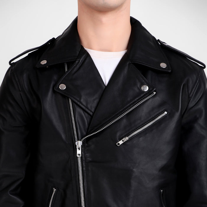 Motorcycle Black Leather Jacket