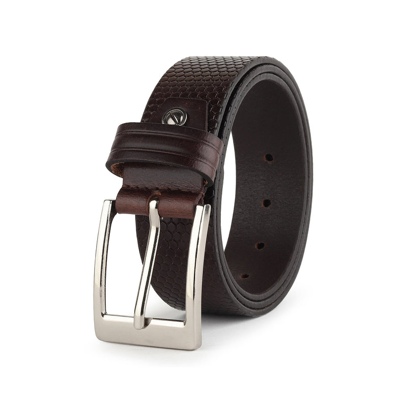 Bison Dark Brown Leather Belt