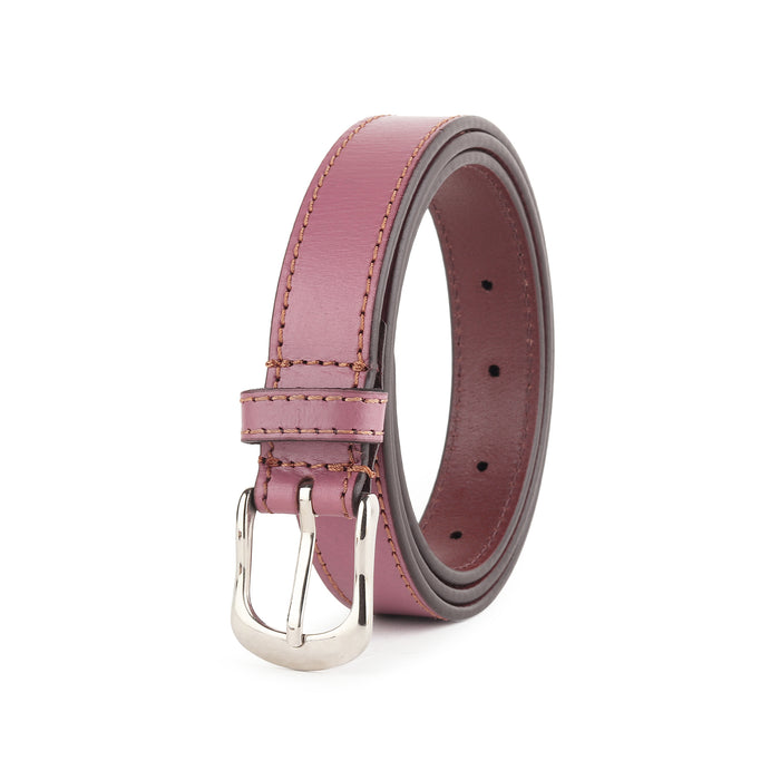 Women's Slim Leather Belt-Viola Purple