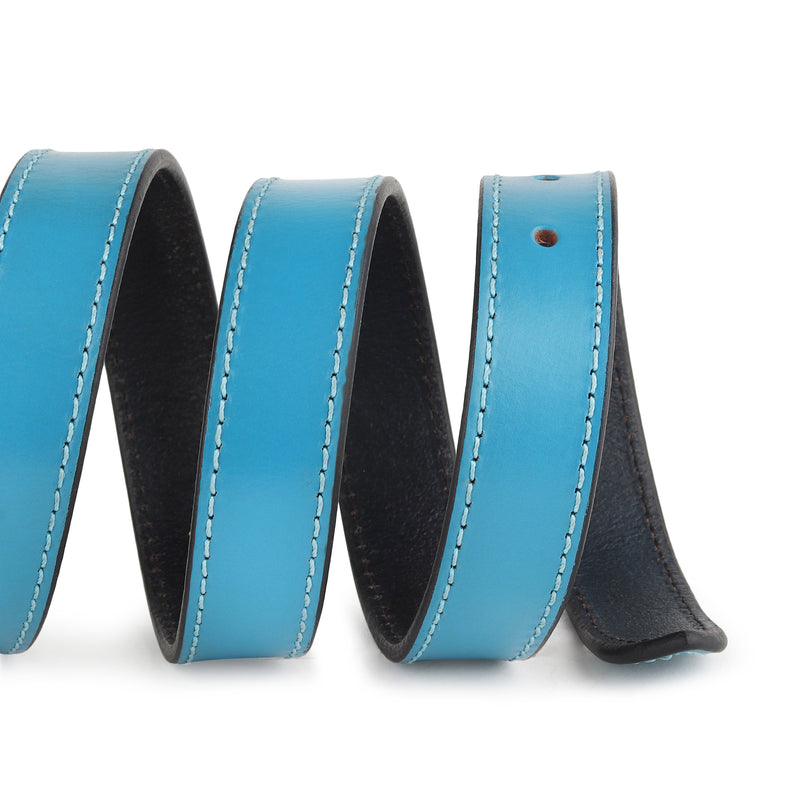 Women's Slim Leather Belt-Blue