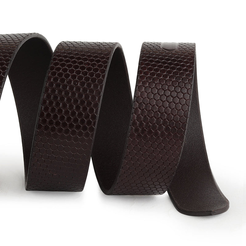 Bison Dark Brown Leather Belt