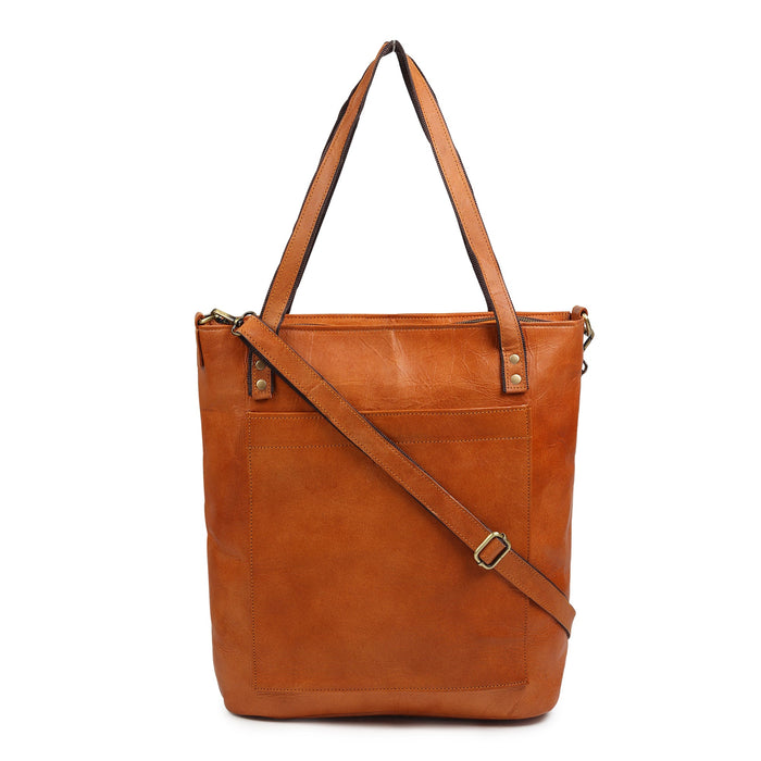 Classic Vertical Leather Tote