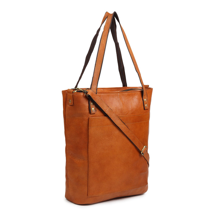 Classic Vertical Leather Tote